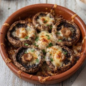 Champiñones con queso